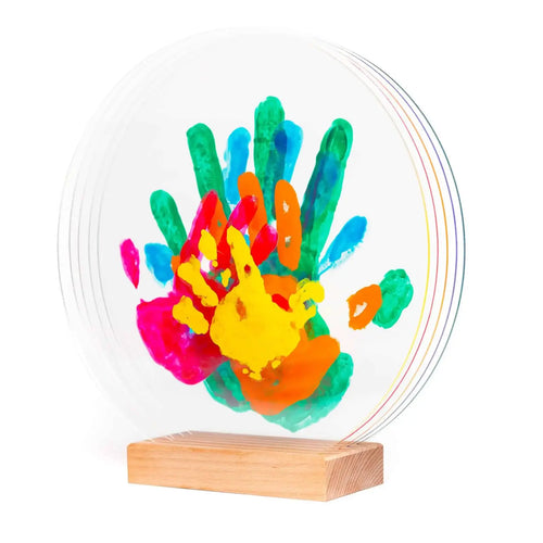 Kit d'empreintes de mains pour Famille de 5 : Immortalisez les moments précieux en famille avec ce coffret d'empreintes sûr et personnalisable, fabriqué en France. peps