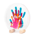 Empreintes sur plexiglas pour 5 personnes couleur nacre