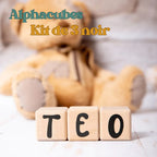 Louyou ALPHACUBES kit de 4 cubes noir blanc et gris avec stickers