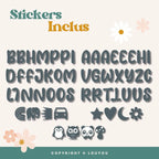 Louyou ALPHACUBES kit de 4 cubes noir blanc et gris avec stickers