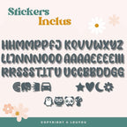 Louyou ALPHACUBES kit de 5 cubes noir blanc et gris avec stickers