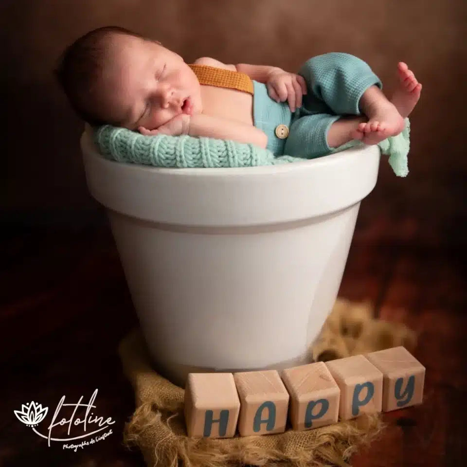 Louyou ALPHACUBES kit de 5 cubes noir blanc et gris avec stickers