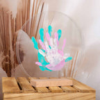 LouYou kit d'empreintes de mains pour 3 personnes couleur pastel