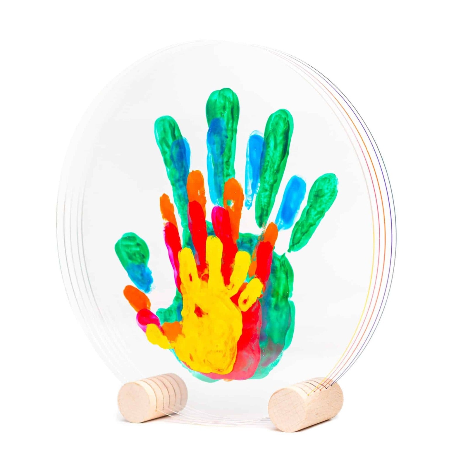 Kit Empreintes de mains pour 6 - Deux Supports Ronds