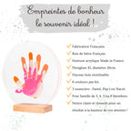 LouYou kit d'empreintes de mains pour 3 personnes couleur nacre