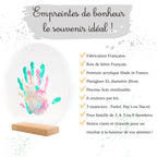 LouYou kit d'empreintes de mains pour 3 personnes couleur pastel