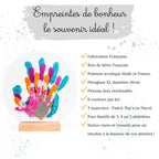 Kit d'empreinte de mains pour 6 personnes couleur nacre