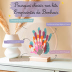 Kit d'empreinte de mains pour 6 personnes couleur nacre