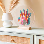 Kit d'empreinte de mains pour 6 personnes couleur nacre