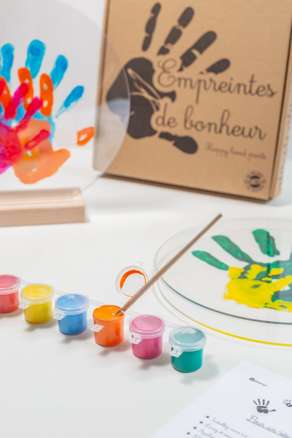 Kit d'empreinte de mains pour 6 personnes couleur peps
