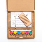 Kit d'empreintes de mains pour 6 personnes couleur peps