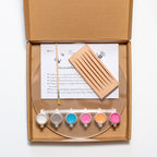 Kit d'empreinte de mains pour 6 personnes couleur nacre