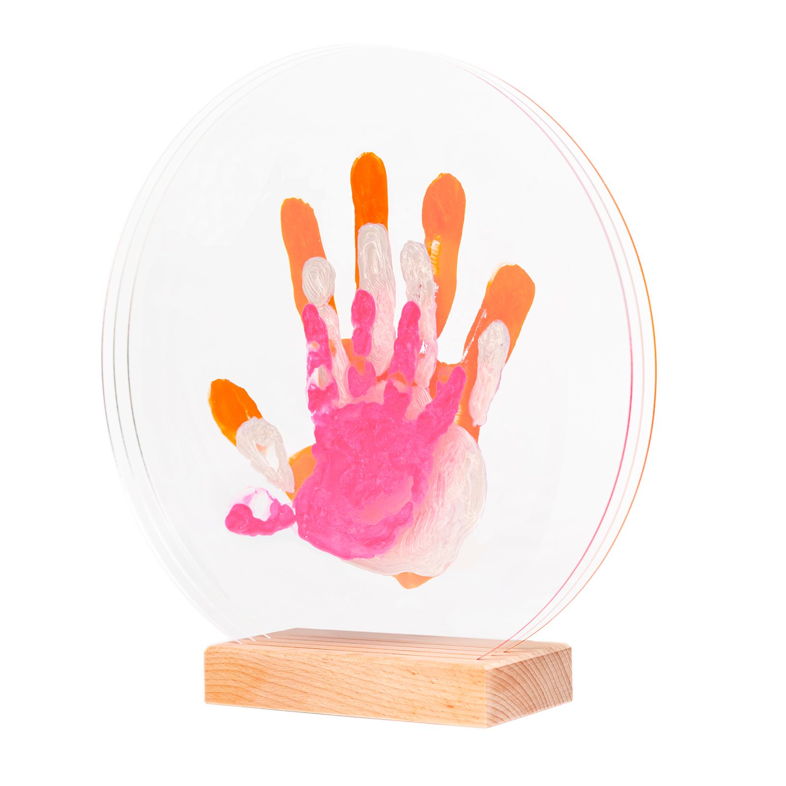LouYou kit d'empreintes de mains pour 3 personnes couleur nacre