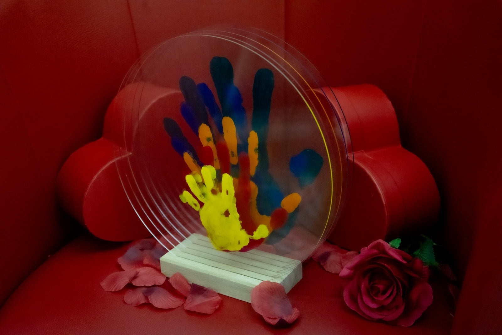 Kit d'empreintes de mains pour Famille de 5 : Immortalisez les moments précieux en famille avec ce coffret d'empreintes sûr et personnalisable, fabriqué en France. peps