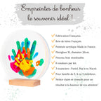 Kit d'empreintes de mains pour Famille de 5 : Immortalisez les moments précieux en famille avec ce coffret d'empreintes sûr et personnalisable, fabriqué en France. peps