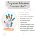 Kit d'empreinte de mains pour 6 personnes couleur pastel