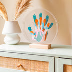 Kit d'empreinte de mains pour 6 personnes couleur pastel