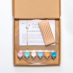 Kit d'empreinte de mains pour 6 personnes couleur pastel